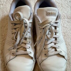 Adidas Womens Sneaker Shoes Advantage White Low Top Copper Size 7.5